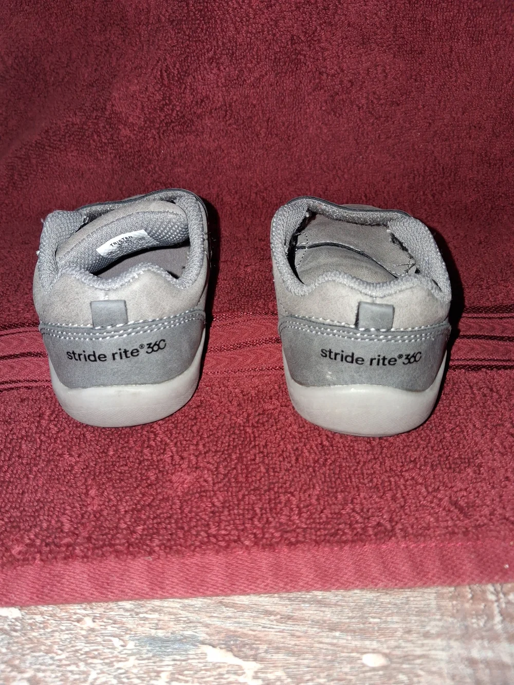 Tristan Light Gray Velcro Baby Walker Shoes
